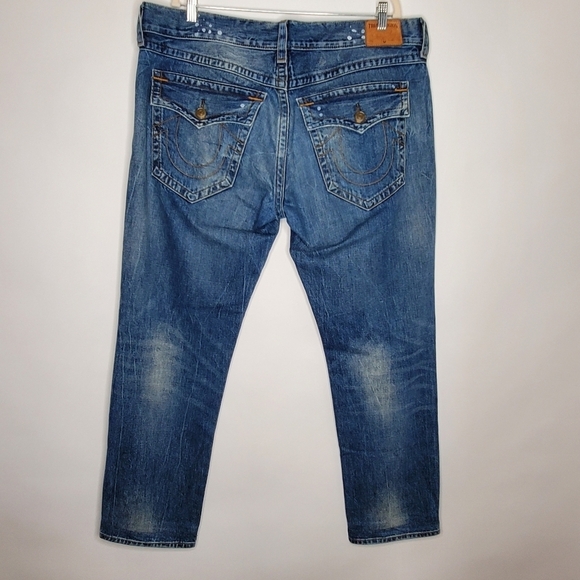 True Religion Geno Relaxed Slim Jeans Men's Size 40 Button Flap Back Pockets - Picture 1 of 16